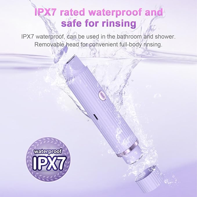 Double Head Shaver & Trimmer - Ipx7 Waterproof Wet & Dry Use (for bikini, underarms, legs, arms, body & face) (ماكينة حلاقة وتشذيب كهربائية برأسين)