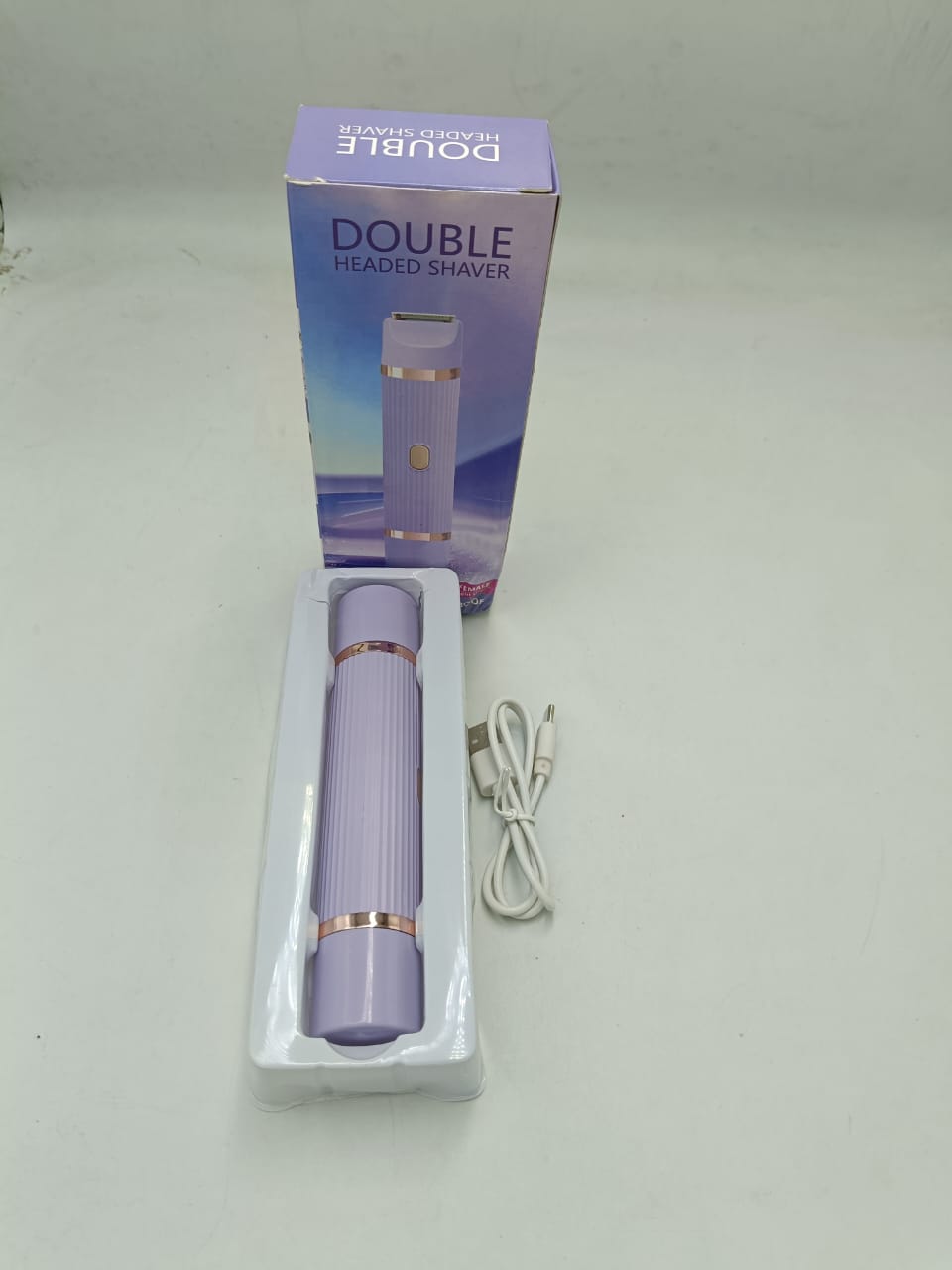 Double Head Shaver & Trimmer - Ipx7 Waterproof Wet & Dry Use (for bikini, underarms, legs, arms, body & face) (ماكينة حلاقة وتشذيب كهربائية برأسين)
